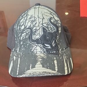 Gypsy Warrior Black and White Bull Cap